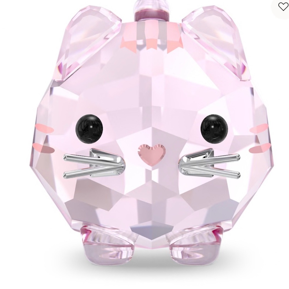 NIB 100% Authentic Swarovski Chubby Cats Pink Cat Crystal Figurine #5658317